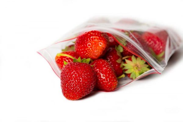 Food grade transparent resealable zipper bag