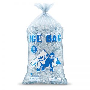 Heavy duty printed ice bags for retail