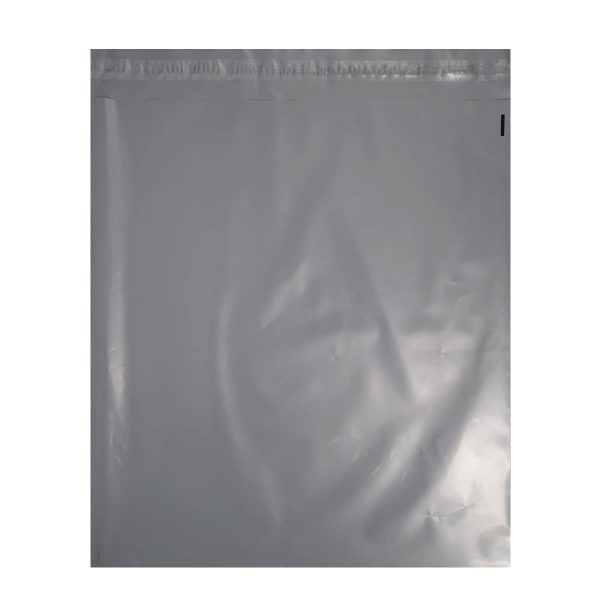 Heavy duty silver flat pack poly mailer
