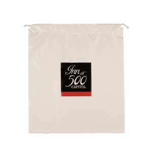 White PE hotel laundry bag