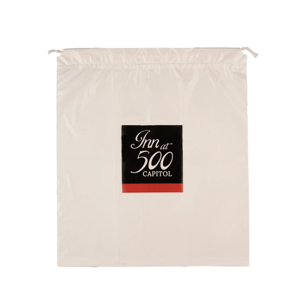 White PE hotel laundry bag