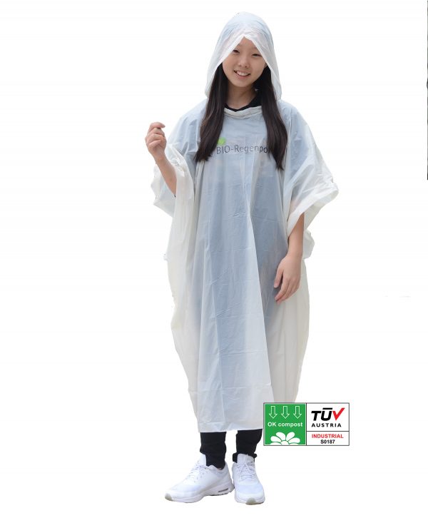 compostable bio rain ponchos are soft and pleasant to the touch