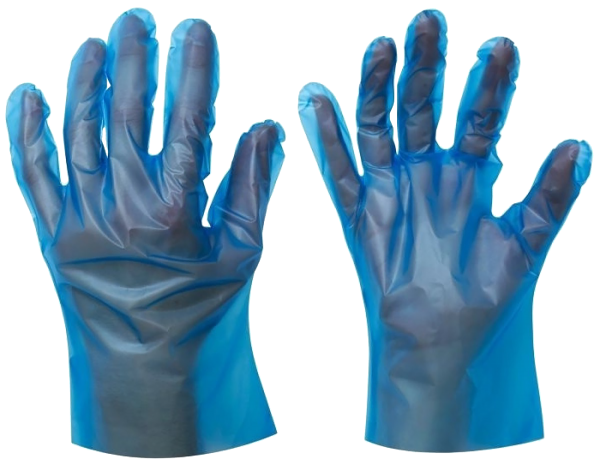 Blue TPE gloves