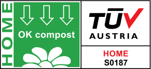 UPM compostable products are OK Compost HOME certified by TUV Austria